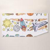 Buitenruimte: met de hand getekende  doedels badhanddoek (Badhanddoek)
