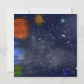 Buitenruimte met planeten en sterrenstelsels (Achterkant)