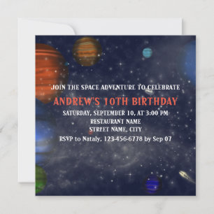 Buitenruimte met planeten en sterrenstelsels