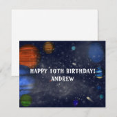 Buitenruimte met planeten en sterrenstelsels (Voorkant / Achterkant)