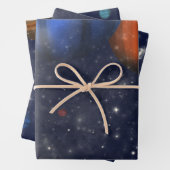 Buitenruimte met planeten en sterrenstelsels inpakpapier vel (In situ)
