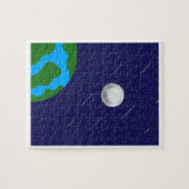 Buitenruimte Planeet en Maan acryl puzzel  (Horizontaal)