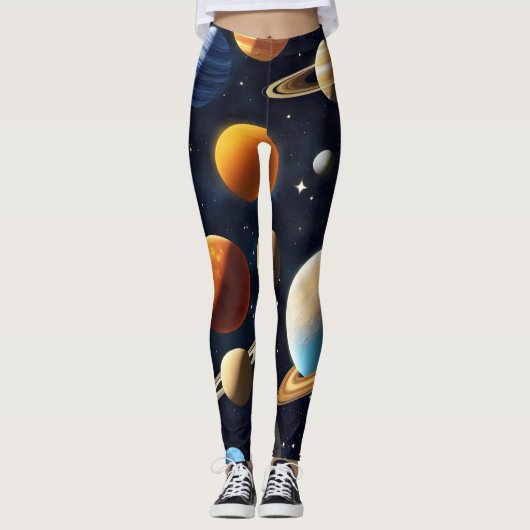 Buitenruimte Planeten 2 Leggings (Voorkant)
