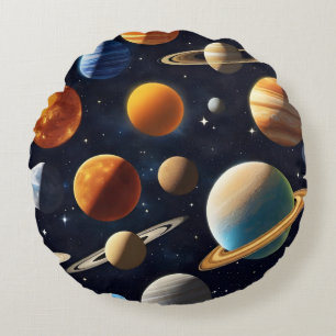 Buitenruimte Planeten 2 Rond Kussen