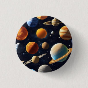 Buitenruimte Planeten 2 Ronde Button 3,2 Cm