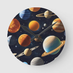 Buitenruimte Planeten 2 Ronde Klok