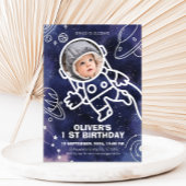 Buitenruimte Planeten Astronaut 1e Verjaardag Kaart