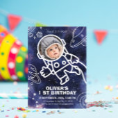 Buitenruimte Planeten Astronaut 1e Verjaardag Kaart
