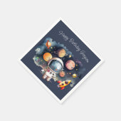 Buitenruimte Planeten Blauw Servet (Hoek)