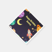 Buitenruimte Planeten Blauw Servet (Hoek)