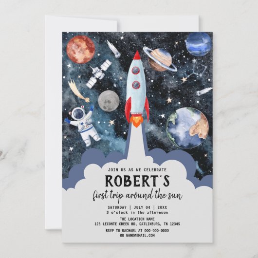 Buitenruimte Planeten Geslacht Neutraal 1e verjaar Kaart (Voorkant)
