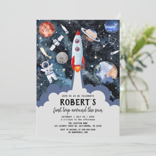 Buitenruimte Planeten Geslacht Neutraal 1e verjaar Kaart (Staand voorkant)