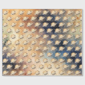 Buitenruimte Planeten Jongen Eerste Verjaardag Sat Cadeaupapier (Vlak)