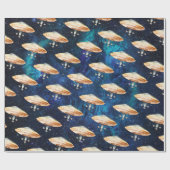 Buitenruimte Planeten Jongen Eerste Verjaardag Wra Cadeaupapier (Vlak)