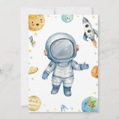 Buitenruimte Planeten Jongen Galaxy Verjaardag uit Kaart (Achterkant)