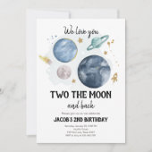 Buitenruimte Planeten Jongen Tweede Verjaardag Uit Kaart (Voorkant)