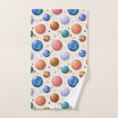Buitenruimte Planeten Jongens Handdoek Set (Handdoek)