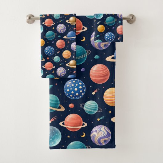 Buitenruimte Planeten Jongens Handdoek Set (Insitu)