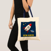 Buitenruimte Raket Kinderen Tote Bag (Voorkant (product))
