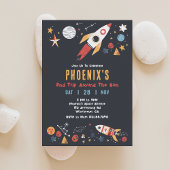 Buitenruimte Raket Verjaardag Uitnodiging