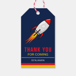 Buitenruimte Raket Verjaardagsfeest Favoriet Cadeaulabel