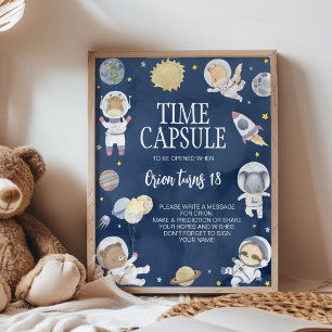Buitenruimte Safari Verjaardag Tijd Capsule Teken Poster