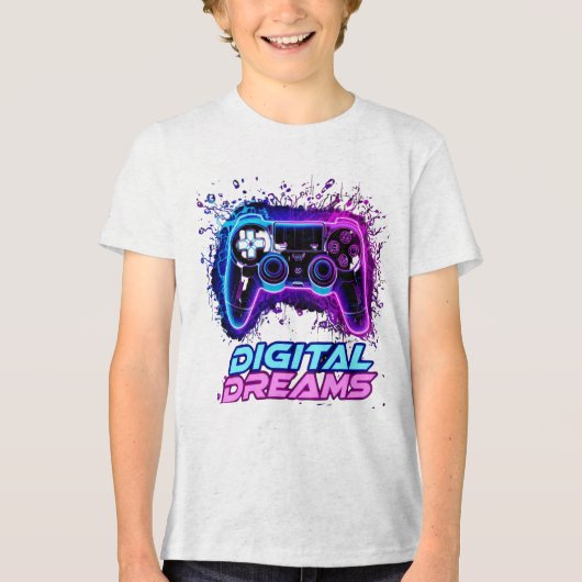 Buitenruimte Schoolbord Sterrenbeeld Doodles Kinde Tri-Blend Shirt (Voorkant)