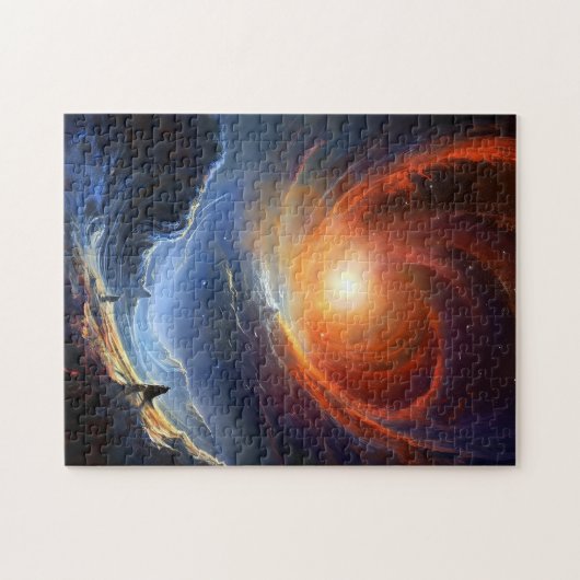 Buitenruimte Sci Fi Landschapskunst Legpuzzel (Horizontaal)