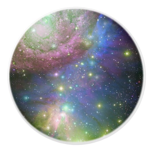 Buitenruimte, sterren, sterrenstelsels en nebula's keramische knop (Voorkant)