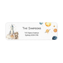 Buitenruimte Sterrenplaneten retourneren adreslabe Etiket