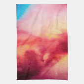 Buitenruimte Stof Cosmic Stars rood & geel gerecht Theedoek (Verticaal)