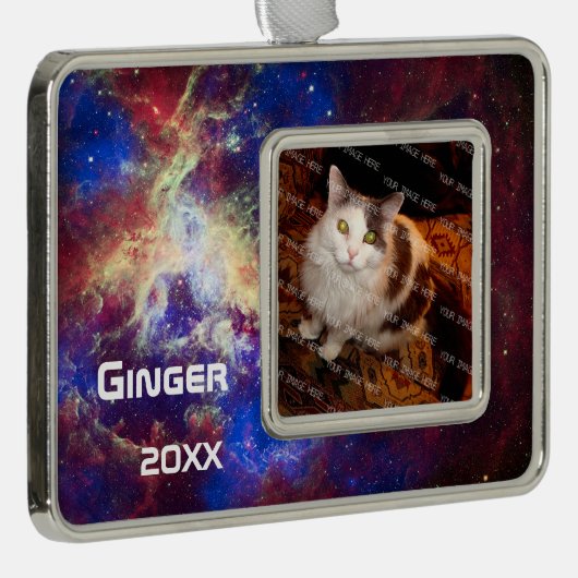 Buitenruimte Tarantula Nebula Persoonlijke foto Verzilverd Omlijst Ornament (Rechts)