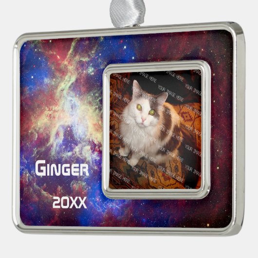 Buitenruimte Tarantula Nebula Persoonlijke foto Verzilverd Omlijst Ornament (Links)