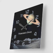 Buitenruimte Thuisdeken thuis gepersonaliseerd Vierkante Klok (Hoek)