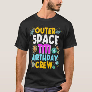 Buitenruimte Titi Birthday Crew Space Party Planet T-shirt