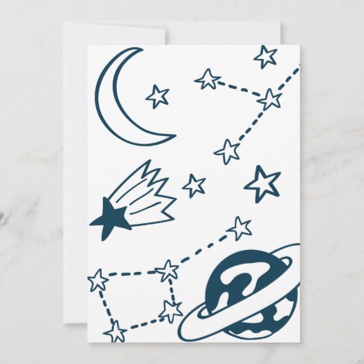 Buitenruimte Twee de maan 2de verjaardag Kaart (Achterkant)