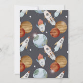 Buitenruimte Twee: de maan 2de verjaardag Uitnodig Kaart (Achterkant)