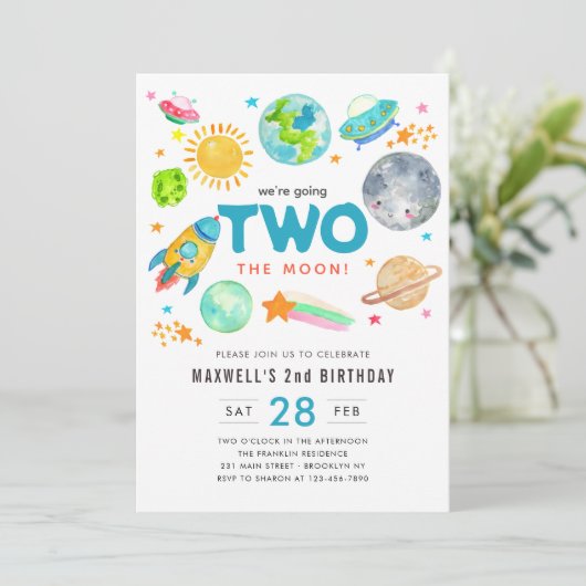 Buitenruimte Twee: de maan 2de verjaardag van de m Kaart (Staand voorkant)