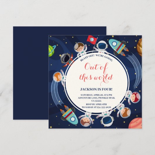 Buitenruimte uit deze wereldfeestdag kaart (Voorkant / Achterkant)