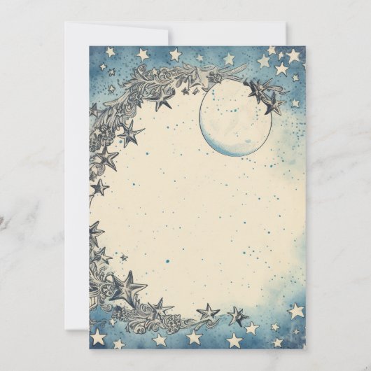 Buitenruimte Universum Galaxy Blue bruiloft Kaart (Achterkant)