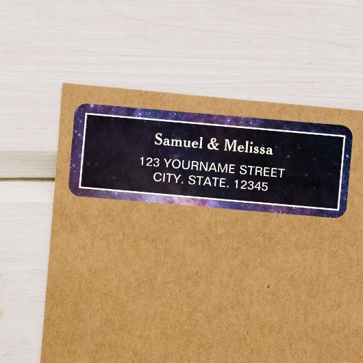 Buitenruimte Universum Galaxy Bruiloft Etiket