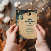 Buitenruimte Universum Galaxy Bruiloft Kaart