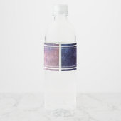 Buitenruimte Universum Galaxy Monogram Waterfles Etiket (Achterkant)