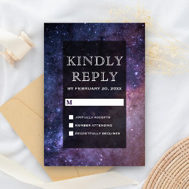 Buitenruimte Universum Galaxy RSVP Kaartje