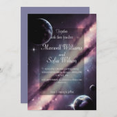 Buitenruimte Universum Paarse Galaxy bruiloft Alle Kaart (Voorkant / Achterkant)