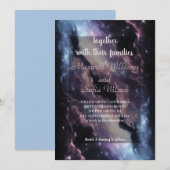 Buitenruimte Universum Paarse Galaxy bruiloft Alle Kaart (Voorkant / Achterkant)