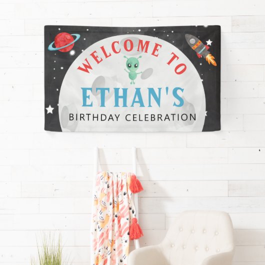 Buitenruimte Verjaardag Vinyl Welkomstbanner Spandoek (Insitu)