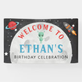 Buitenruimte Verjaardag Vinyl Welkomstbanner Spandoek (Horizontaal)