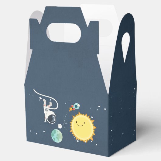 Buitenruimte Verjaardagsgunst Box Raket Astronaut Bedankdoosjes (Geopend)