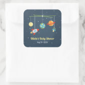 Buitenruimte Wieg Speelgoed Baby Boy Douche Sticke Vierkante Sticker (Tas)